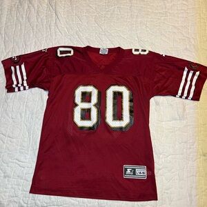 Starter San Francisco 49ers Jerry Rice #80 Youth L 14-16 Red Jersey NFL Football